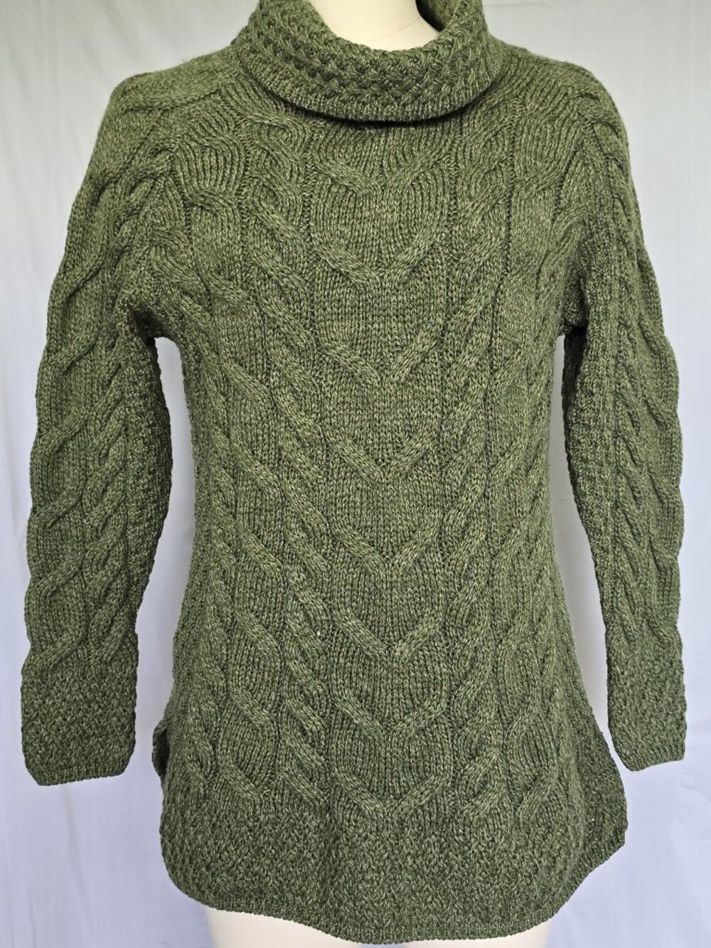NWT Vermont Country Store Irish Supersoft Merino Wool Cowl Neck Sweater XL